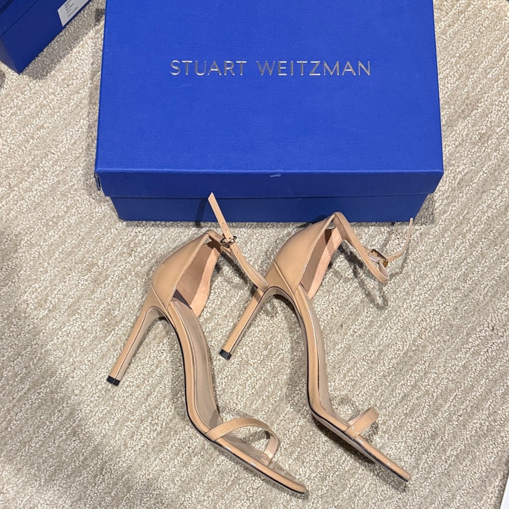 Stuart Weitzman Nude Strappy Heels